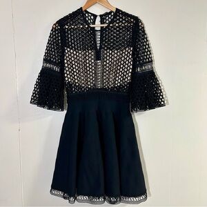 Antonino Valenti Ginestra Circular Lace Dress‎ In Black sz 42